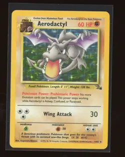 Aerodactyl Holo Rare 1/62 Fossil Set Pokemon Card Vintage - Image 1