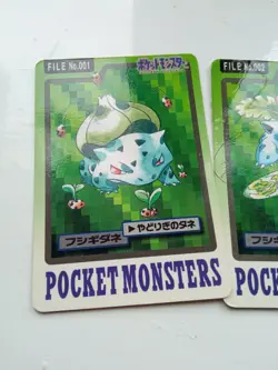 Pokemon Card Japanese Venusaur Bulbasaur Ivysaur Holo Prism Carddass 1997 - Image 4