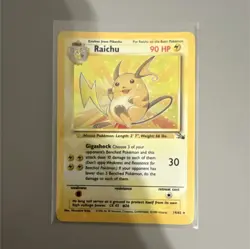 Pokemon Card Raichu Fossil Holo Rare 14/62 - Image 1