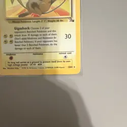 Pokemon Card Raichu Fossil Holo Rare 14/62 - Image 3
