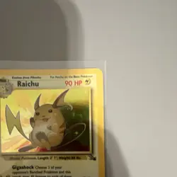 Pokemon Card Raichu Fossil Holo Rare 14/62 - Image 4