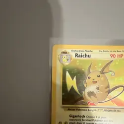 Pokemon Card Raichu Fossil Holo Rare 14/62 - Image 5