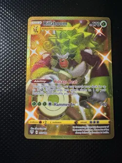 Rillaboom 197/189 Darkness Ablaze Full Art Gold Secret Rare Pokemon Card - Image 1