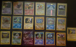 Vintage Pokemon Card Lot WOTC Era (Base/Jungle/Fossil) HP/DMG Binder Collection - Image 1