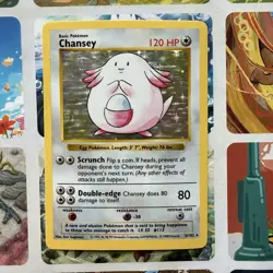 🥚 SHADOWLESS Chansey 3/102 Base Set Vintage Holo Pokemon Card WoTC 🥚 - Image 1