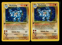 1st Edition Machamp 8/102 Base Set 1999 COSMOS Vintage Pokemon Card Lot WOTC - Image 1