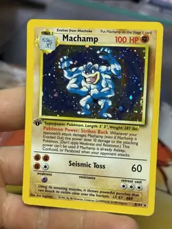 1st Edition Machamp 8/102 Base Set 1999 COSMOS Vintage Pokemon Card Lot WOTC - Image 4