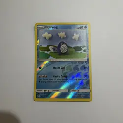 REVERSE HOLO Poliwag 30/149 NM - Asako Ito Crocheted Sun Moon Pokemon Card - Image 1