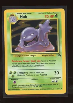 ✨ Muk – Jungle Set – 13/62 – Rare – Vintage WOTC Pokemon Card (1999) ✨ - Image 1