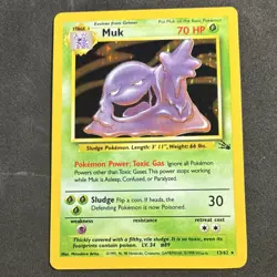 Muk 13/62 Fossil Holo Rare 1999 Wizards Pokemon TCG Card Unlimited English - Image 1