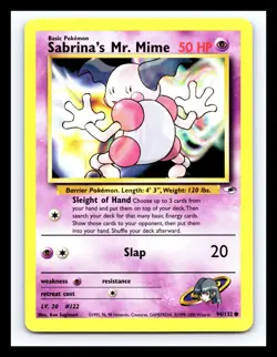 💥 Sabrina's Mr. Mime 94/132 Gym Heroes Pokemon Vintage Card 2000 - Image 1