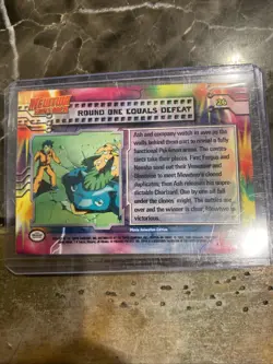 Pokemon TCG Round One Equals Defeat Topps Mewtwo Strikes Back Card 26 Black Logo - Image 2