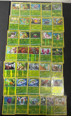 35 Pokemon Card Lot - Grass Type Holo/Reverse Holo - Mixed Sets - NM - Image 1