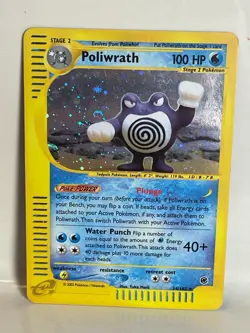 Poliwrath Reverse Holo 24/165 Expedition 2002 Pokemon Card - Image 1
