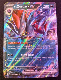 Pokemon TCG N's Zoroark EX Double Rare Holo Card 098/159 SV09 Journey Together - Image 1