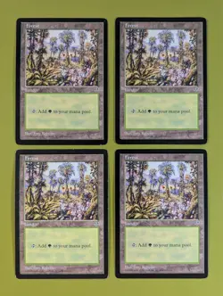 Forest (Pink Flowers Right) x4 Mirage 4x Magic the Gathering MTG - Image 1
