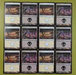 12 MURAL LAND Shadowmoor Plains #283 and Swamp #290 6 of Each Art MTG - Image 1