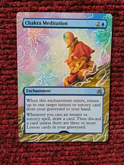 Chakra Meditation MTG Avatar The Last Airbender Eternal Hand Painted Altered Art - Image 1