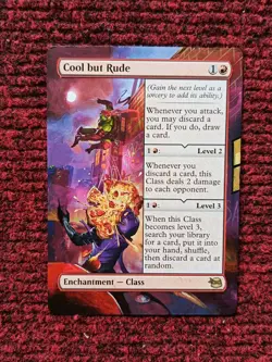 Cool but Rude MTG Teenage Mutant Ninja Turtles Hand Painted Extended Altered Art - Image 1