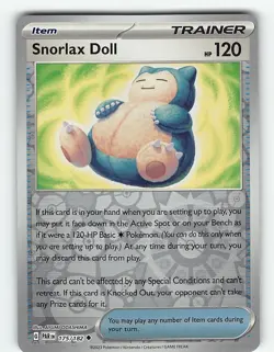SNORLAX DOLL 175/182 UNCOMMON PARADOX RIFT POKEMON REVERSE HOLO NM - Image 2