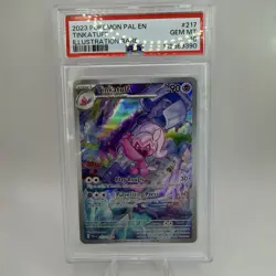 POKEMON PSA 10 GEM MINT TINKATUFF IR PALDEA EVOLVED 217/193 - Image 1