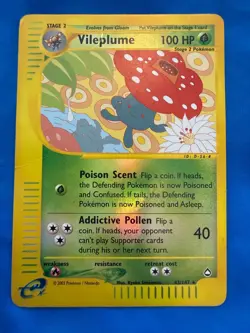 Pokemon Card - Aquapolis 43/147 - VILEPLUME-(reverse holo) *NM/PL* - Image 1
