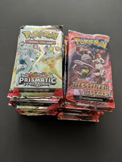 Pokemon Tcg 18x Destined Rivals, 18x Prismatic Evolutions - 36 Booster Pack Lot - Image 3