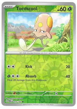 Pokemon PARADOX RIFT REVERSE HOLO TOEDSCOOL 016/182 PACK FRESH - Image 1