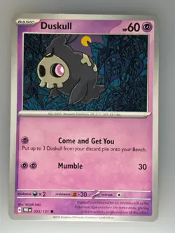 Pokemon Duskull SV: Prismatic Evolutions (PRE) 035/131 NM - Image 1