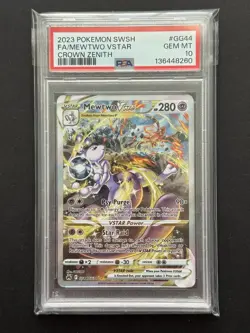 2023 Pokemon Sword & Shield Crown Zenith Mewtwo VSTAR PSA 10 #GG44/GG70 - Image 4