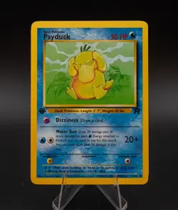 Psyduck Pokemon Card 1st Edition Team Rocket TCG 65/82 Common 2000 WOTC - Image 1