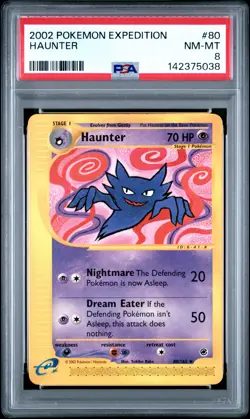 2002 POKEMON EXPEDITION #80 HAUNTER PSA 8 - Image 1