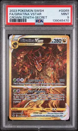 2023 POKEMON SWORD & SHIELD CROWN ZENITH SECRET FULL ART/GIRATINA VSTAR PSA 9 - Image 1