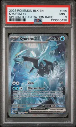 2025 POKEMON BLK EN-BLACK BOLT SPECIAL ILLUSTRATION RARE #165 KYUREM EX PSA 9 - Image 1