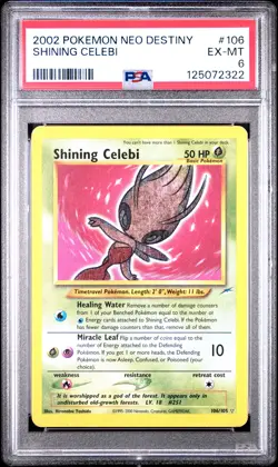 2002 POKEMON NEO DESTINY #106 SHINING CELEBI PSA 6 - Image 1