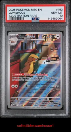 Pokemon Mega Evolution Gumshoos 153 PSA 10 - Image 1