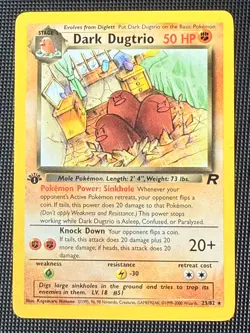 Pokemon: First Edition Dark Dugtrio - 23/82 - Team Rocket (TR) - Image 1