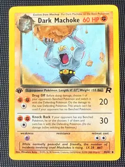 Pokemon: First Edition Dark Machoke - 40/82 - Team Rocket (TR) - Image 1