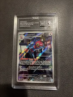 Pokemon Porygon-Z SV04 Paradox Rift Illustration Rare Holo 214/182 TAG 9 2023 - Image 1