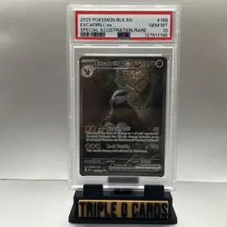 2025 Pokemon Black Bolt Excadrill ex SIR #168 PSA 10 Special Illustration - Image 1
