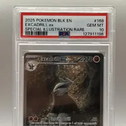 2025 Pokemon Black Bolt Excadrill ex SIR #168 PSA 10 Special Illustration - Image 2