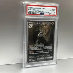 2025 Pokemon Black Bolt Excadrill ex SIR #168 PSA 10 Special Illustration - Image 3