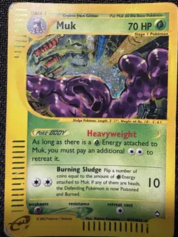Pokemon TCG Muk Aquapolis H17/H32 Holo Rare Vintage E Reader WOTC 2002 HP Dmg - Image 1