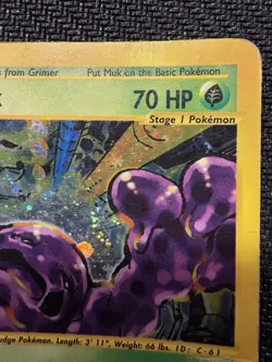 Pokemon TCG Muk Aquapolis H17/H32 Holo Rare Vintage E Reader WOTC 2002 HP Dmg - Image 3