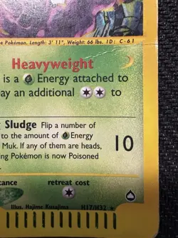Pokemon TCG Muk Aquapolis H17/H32 Holo Rare Vintage E Reader WOTC 2002 HP Dmg - Image 4