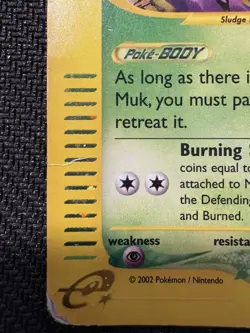 Pokemon TCG Muk Aquapolis H17/H32 Holo Rare Vintage E Reader WOTC 2002 HP Dmg - Image 5