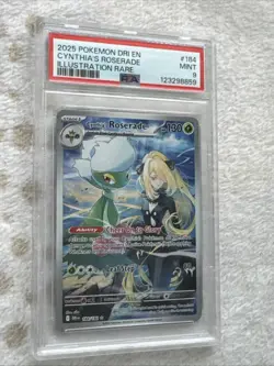 Pokemon TCG Cynthia's Roserade 184/182 Destined Rivals PSA 9 - Image 1