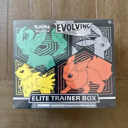 Pokemon TCG Sword & Shield Evolving Skies SwSh07 ETB Elite Trainer Box Sealed - Image 1