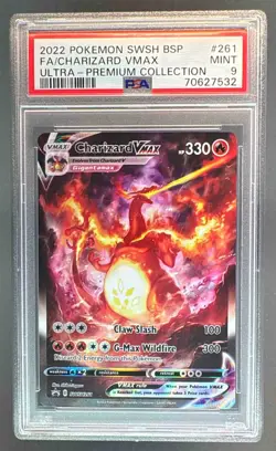 7532 Charizard VMAX 2022 Pokemon Sword Shield Black #SWSH261 Ultra Premium PSA 9 - Image 1