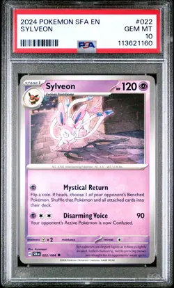2024 POKEMON SFA EN-SHROUDED FABLE #022 SYLVEON PSA 10 - Image 1